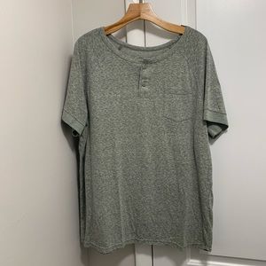 Men’s Gray Mossimo Henley Tee from Target